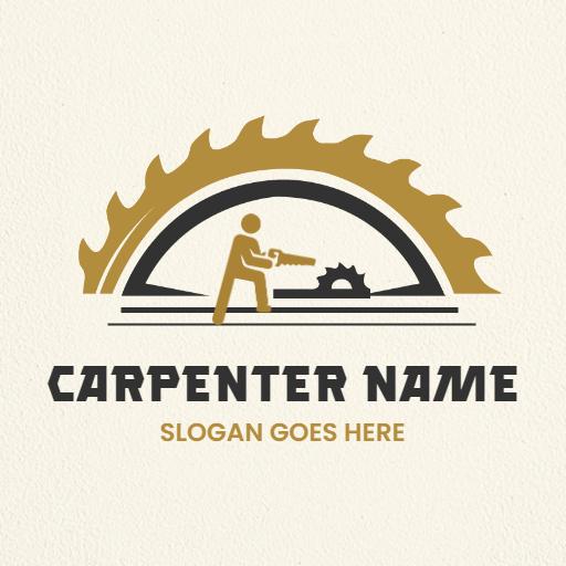 Crafting Quality Woodwork with Precision Carpentry Logo Template