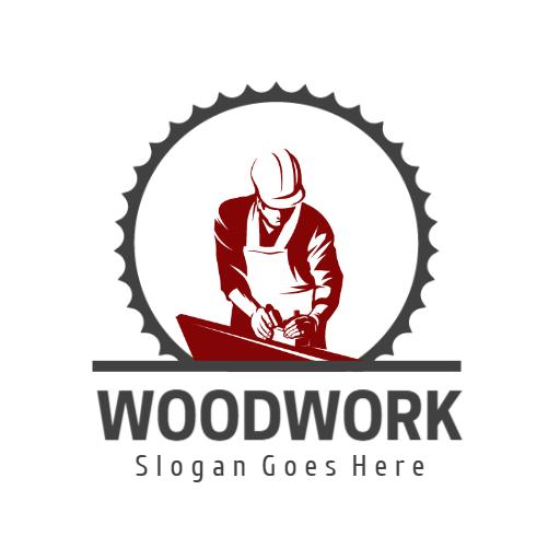 Crafting Quality Woodwork with Skilled Carpentry Services Logo Template