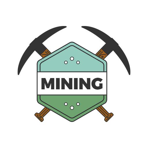 Crafting Tools for Professional Mining Operations Logo Template