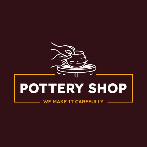 Crafting Unique Ceramic Artworks in Our Pottery Shop Logo Template