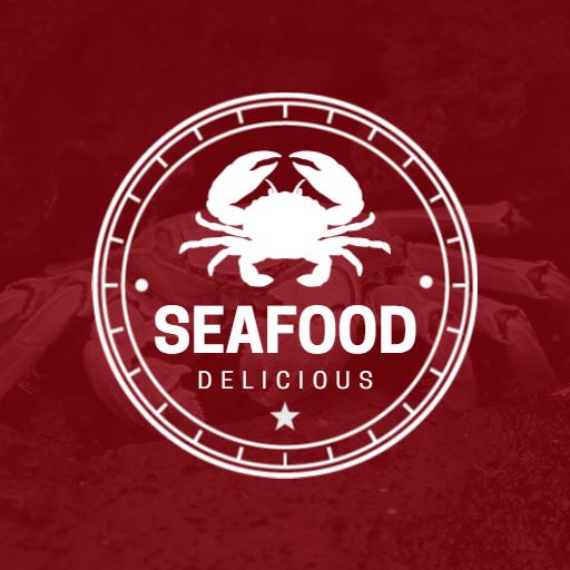 Craving Fresh Crab Delicacies in a Rich Seafood Logo Template