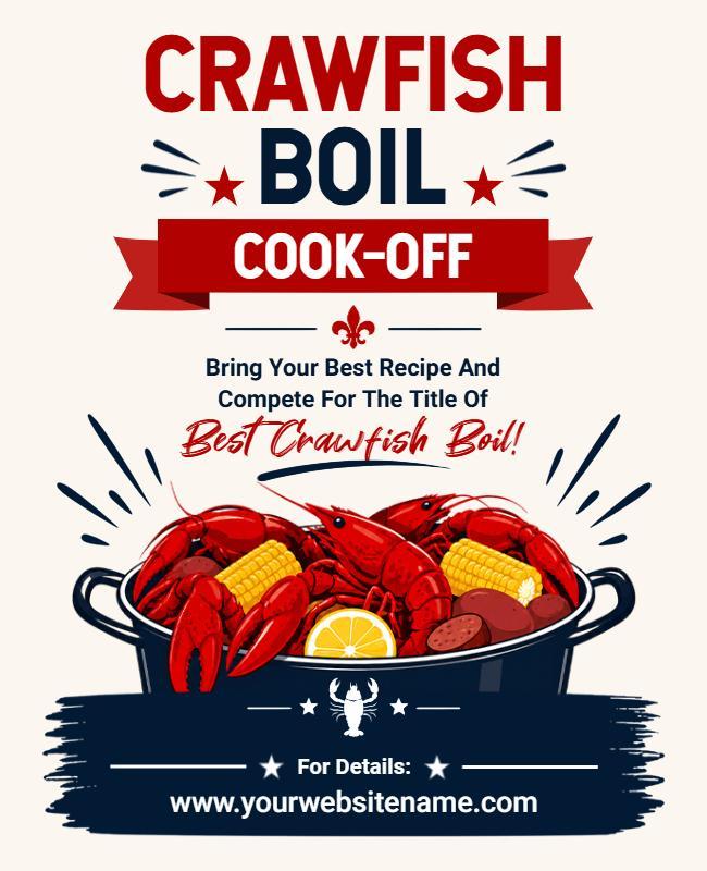 Crawfish Boil Cook-Off Event Poster Template