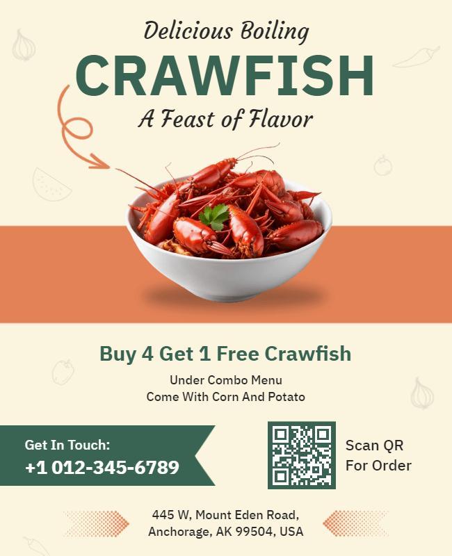 Crawfish Feast Special Offer Flyer Template