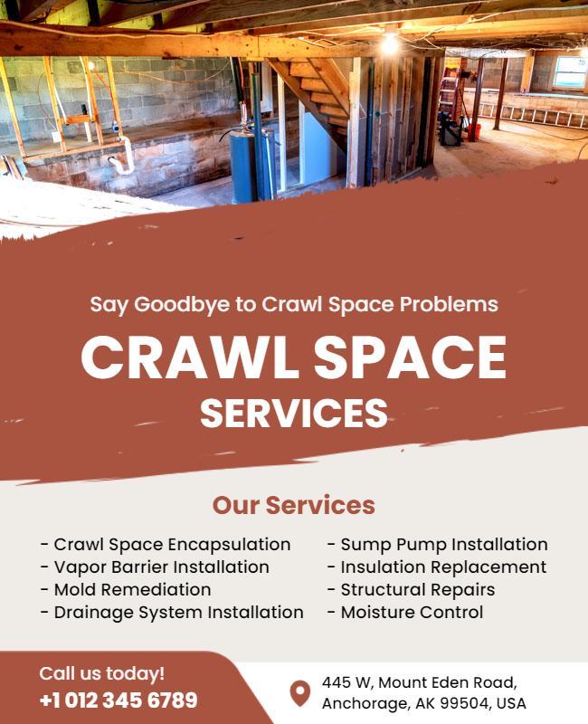 Crawl Space Maintenance Services Flyer Template