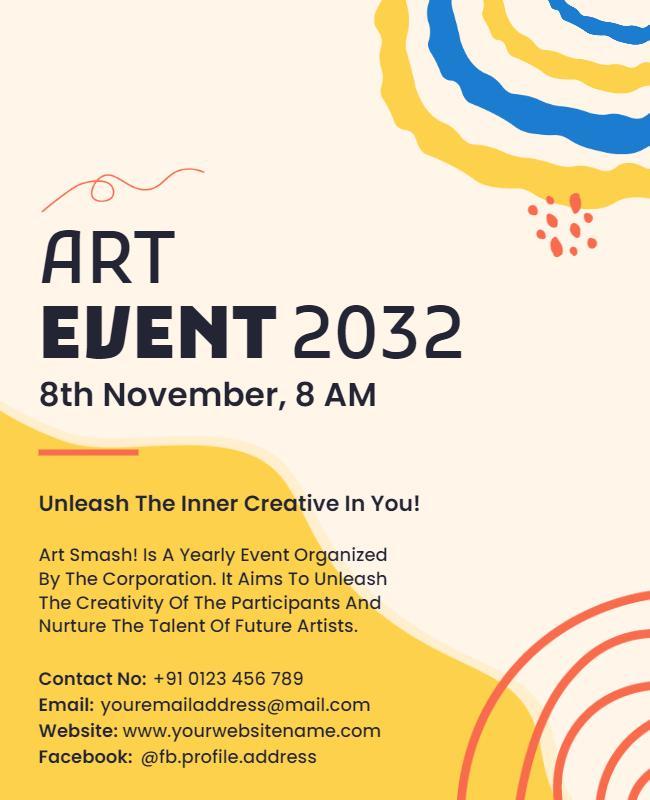 Creative Abstract Art Event Celebration Poster Template