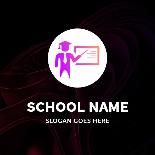 Creative Abstract Design for School Education Logo Template