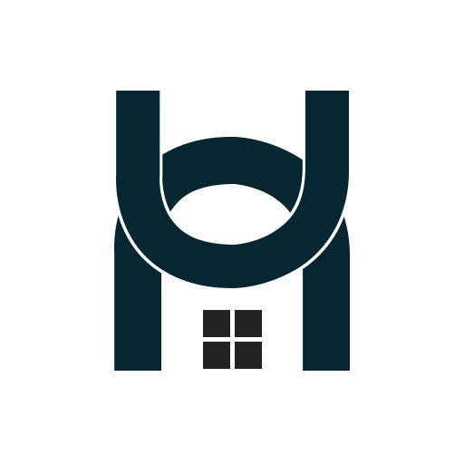 Creative Abstract Home Design Representing Real Estate Logo Template