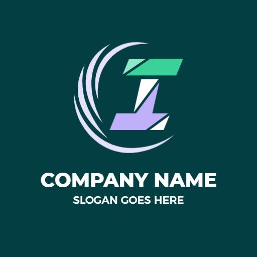 Creative Abstract I Letter Design in Modern Colors Logo Template