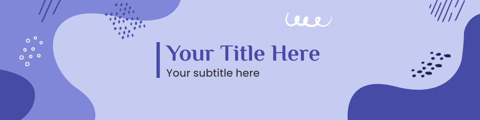 Creative Abstract Shapes in Soft Purple LinkedIn Banner Template