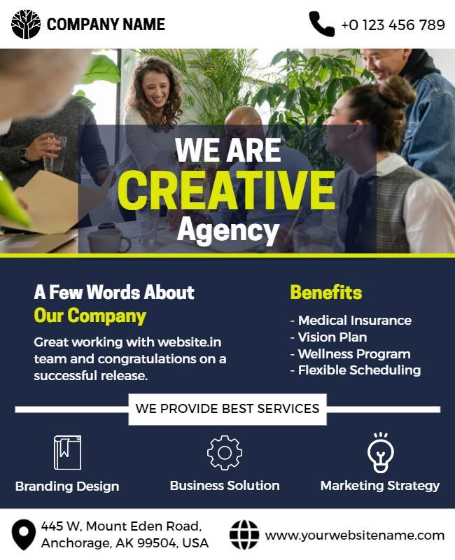 Creative Agency Services Promotional Flyer Template