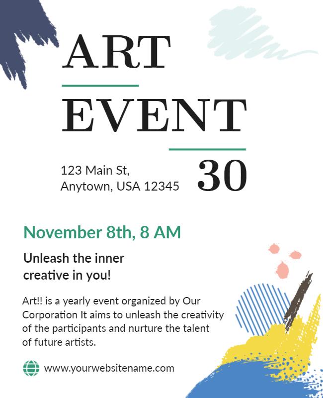 Creative Art Exhibition Event Flyer Template