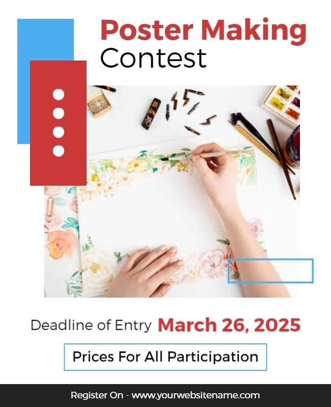 Creative Art Making Contest Competition Event Flyer Template