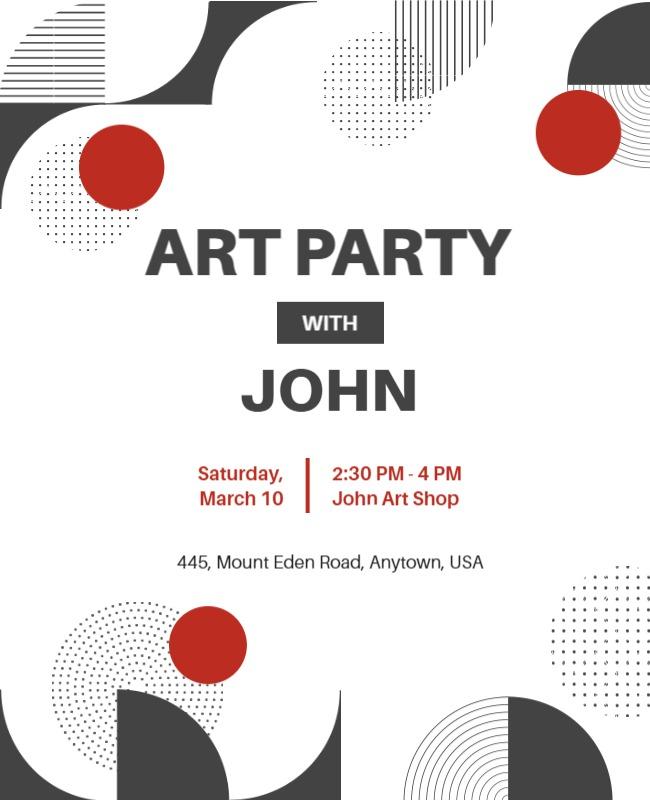 Creative Art Party Event Flyer Template