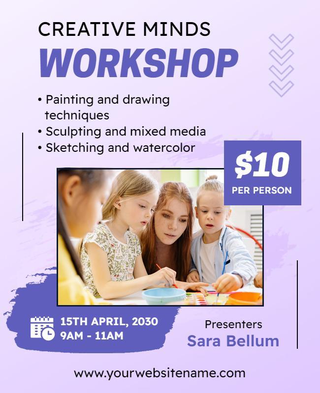 Creative Art Skills Workshop Flyer Template