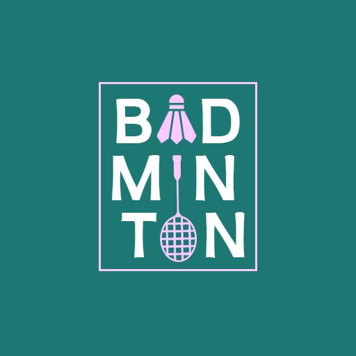 Creative Badminton Design Featuring Vibrant Colors and Elements Logo Template