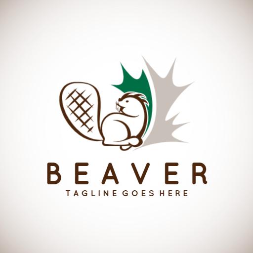 Creative Beaver Design Showcasing Nature and Wildlife Logo Template