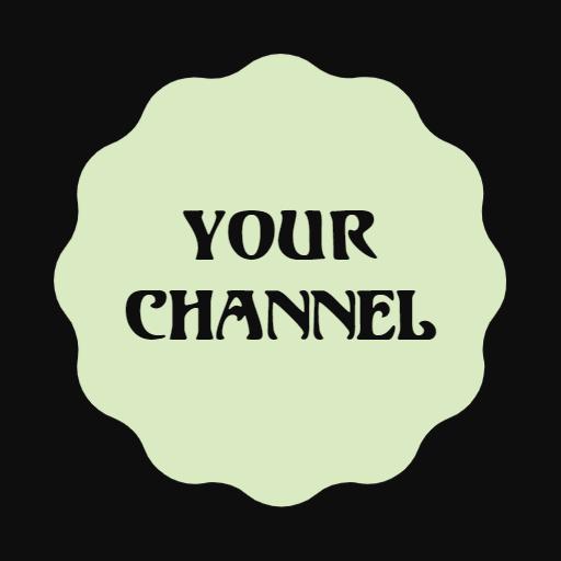 Creative Black and Light Green Design for YouTube Channel Logo Template