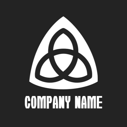 Creative Black and White Triangular Design with Company Name Logo Template