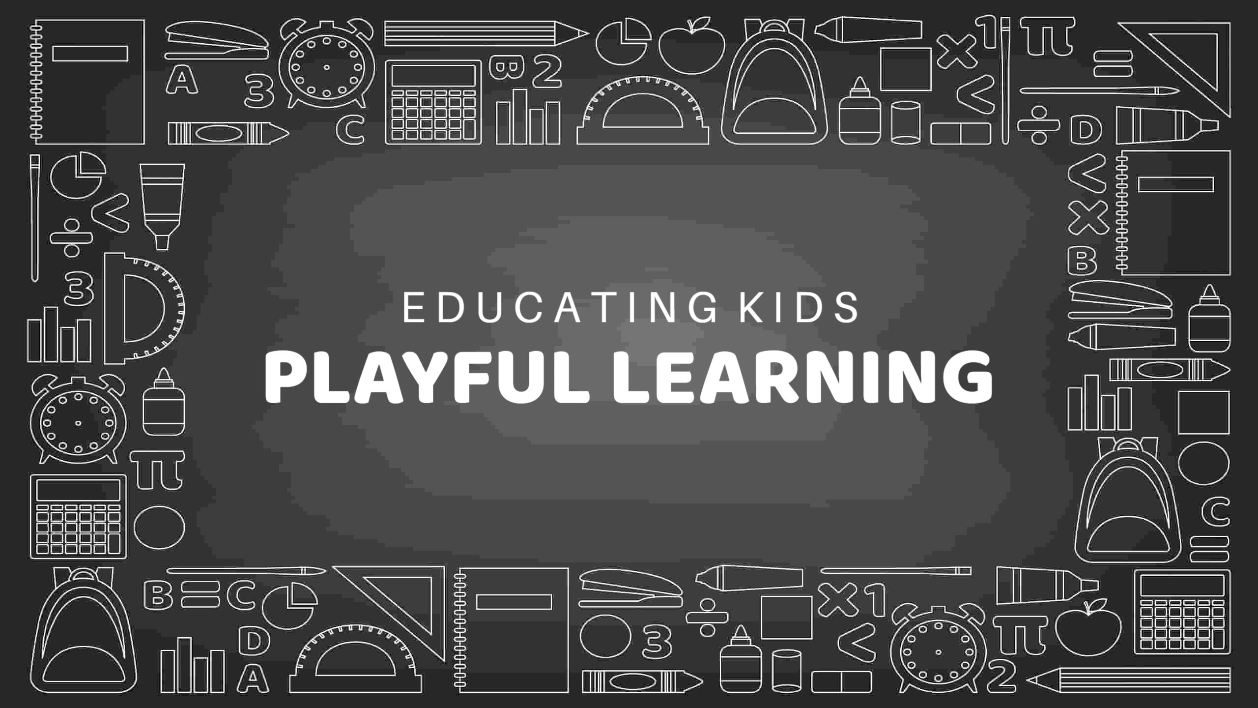Creative Blackboard Theme for Educating Kids Learning Banner Template