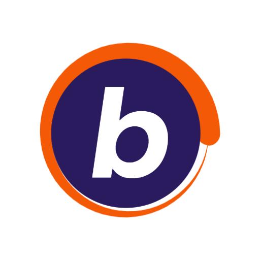 Creative Blue and Orange Circular Alphabet Letter Logo Template