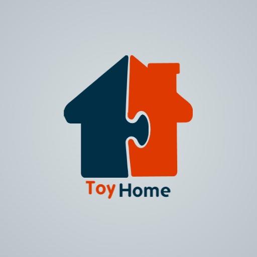 Creative Blue and Orange Home Design for Toy Shop Logo Template