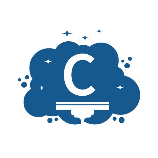 Creative Blue Cloud Featuring Letter C for Alphabet Logo Template
