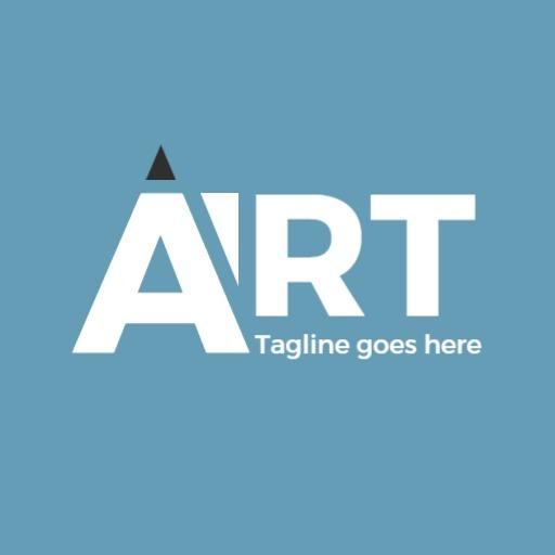 Creative Blue Design Featuring Minimalist Art Logo Template