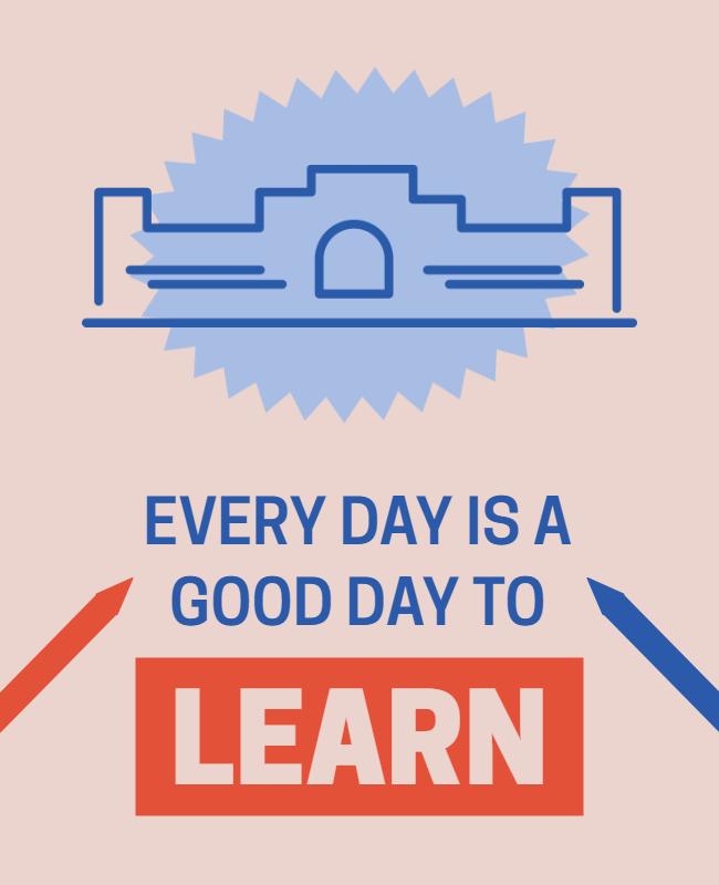 Creative Blue Educational Motivation Learning Poster Template