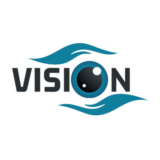 Creative Blue Eye Design Representing Advanced Vision Logo Template