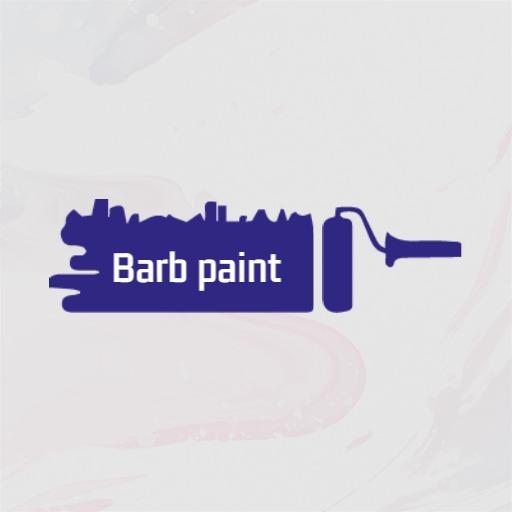 Creative Blue Paint Roller Design for Professional Painting Logo Template