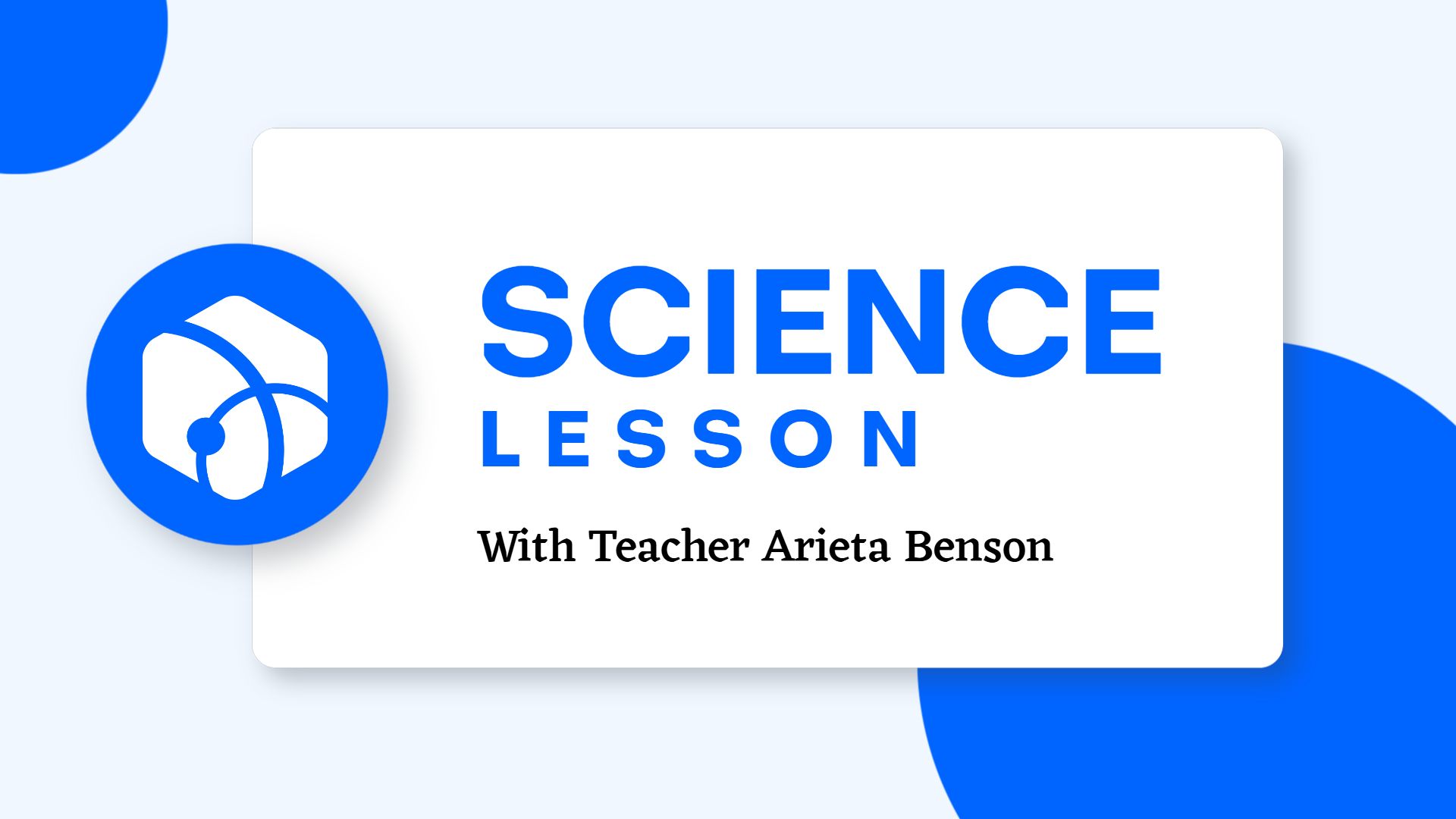 Creative Blue Science Lesson Overview for Students Presentation Template