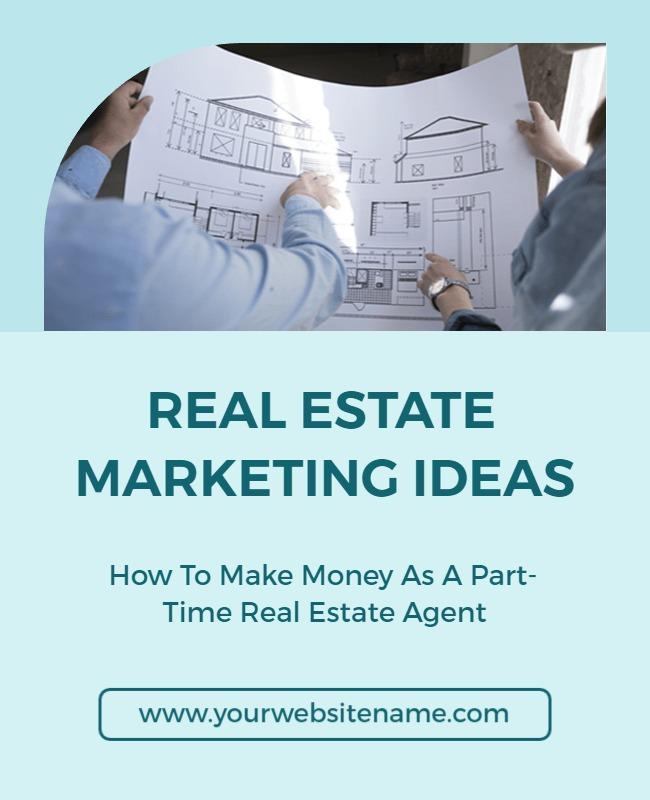 Creative Blueprint Design for Real Estate Marketing Ideas Poster Template