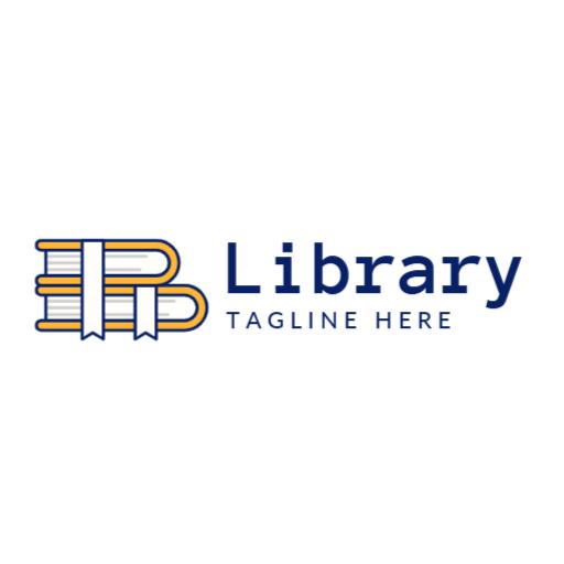 Creative Book Stack Design Representing Library Concepts Logo Template