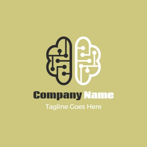 Creative Brain Design Showcasing Tech Innovation Website Logo Template