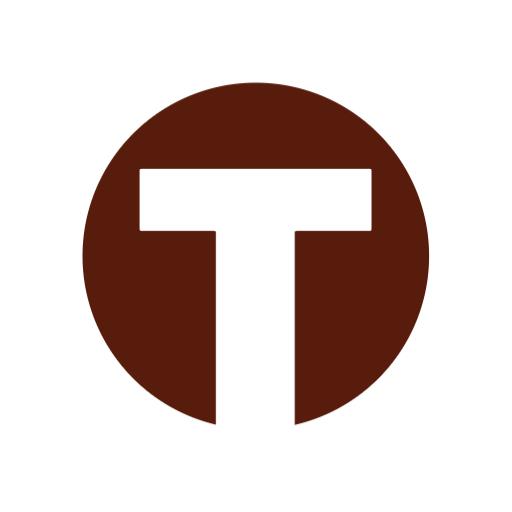 Creative Brown Circle Featuring Letter T for Alphabet Logo Template