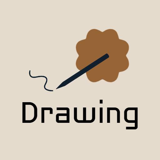 Creative Brown Drawing Tool and Pencil Art Logo Template