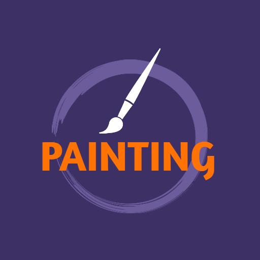 Creative Brush Stroke Design Emphasizing Painting Art Logo Template