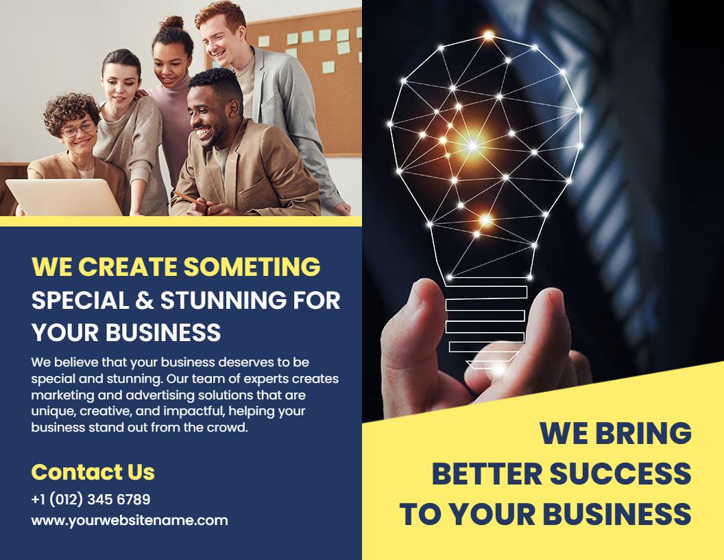 Creative Business Marketing Strategy and Solutions Brochure Template