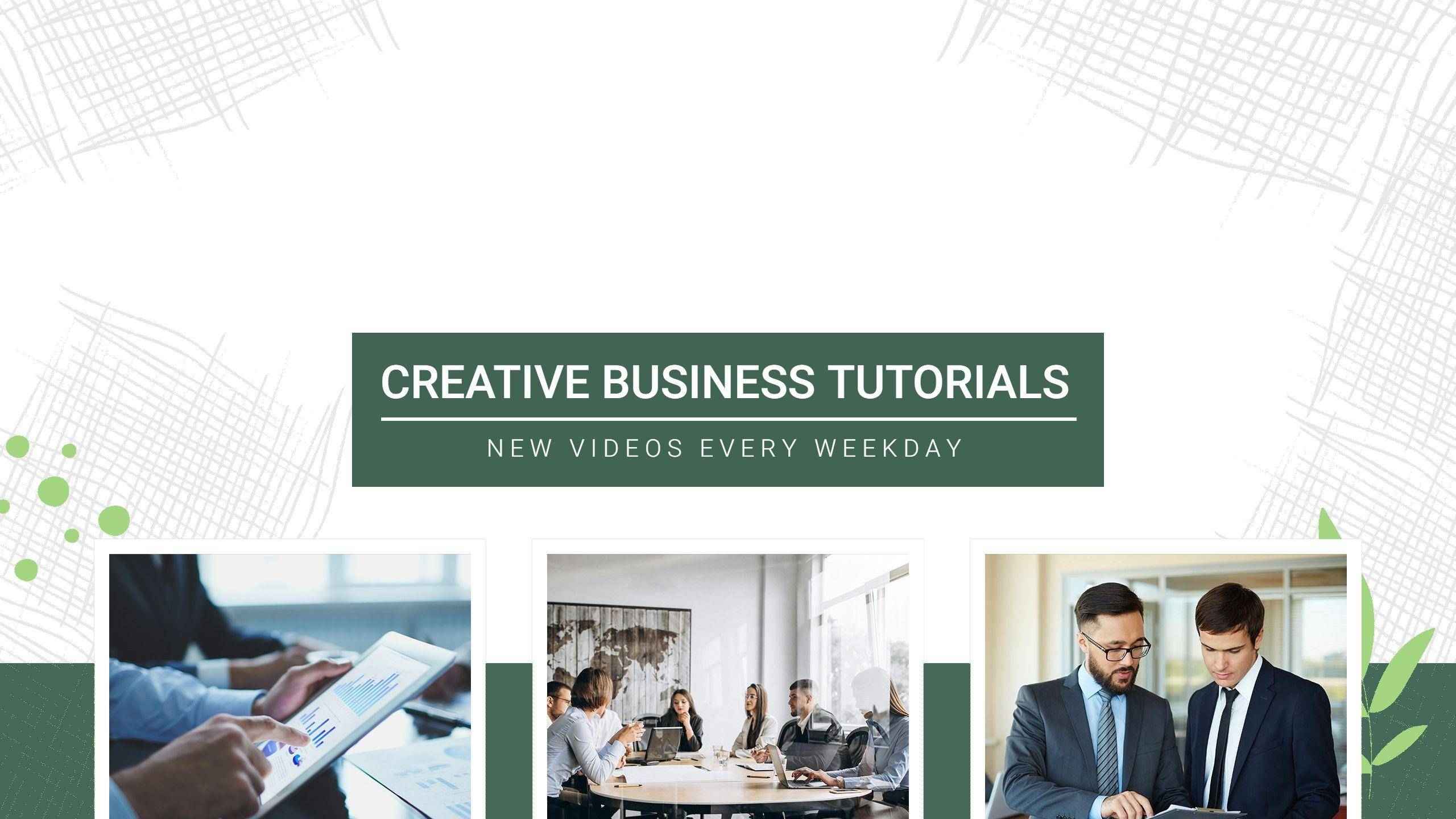 Creative Business Tutorials for Weekly YouTube Content Banner Template
