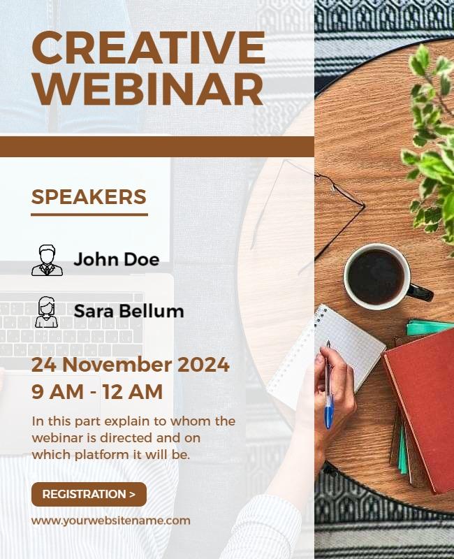 Creative Business Webinar Announcement Flyer Template