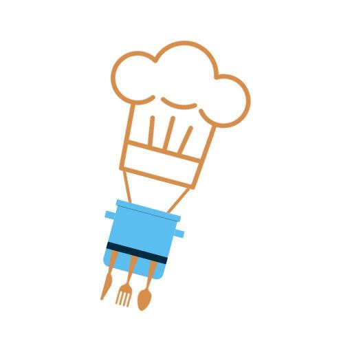 Creative Chef Hat and Cooking Utensils Represent Restaurant Logo Template
