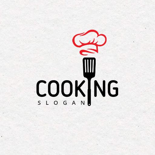 Creative Chef Hat and Spatula Representing Cooking Logo Template