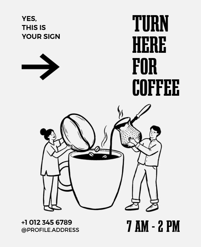 Creative Coffee Cafe Advertisement Poster Template