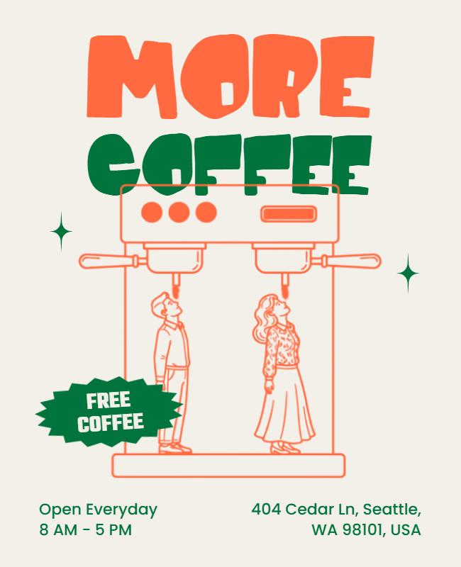 Creative Coffee Shop Promotion Poster Template