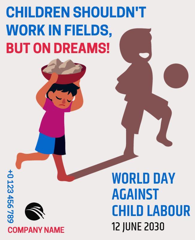 Creative Colorful Advocacy for Child Rights Poster Template