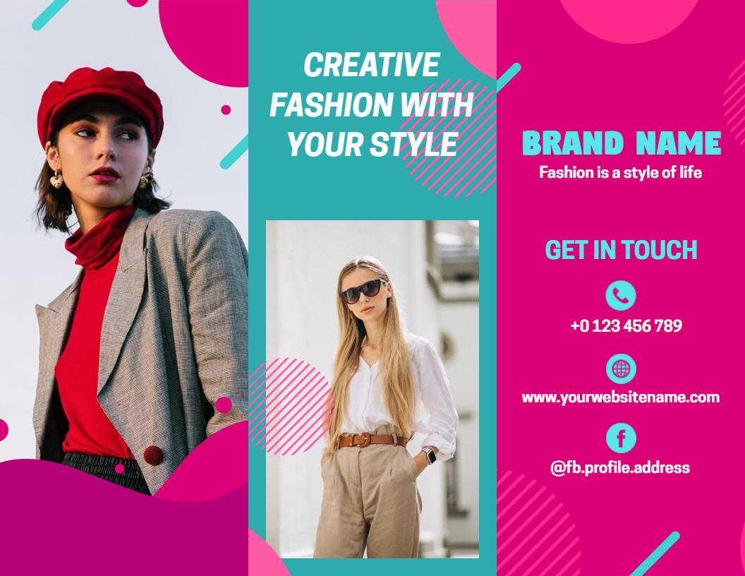 Creative Colorful Fashion Style Promotion Brochure Template