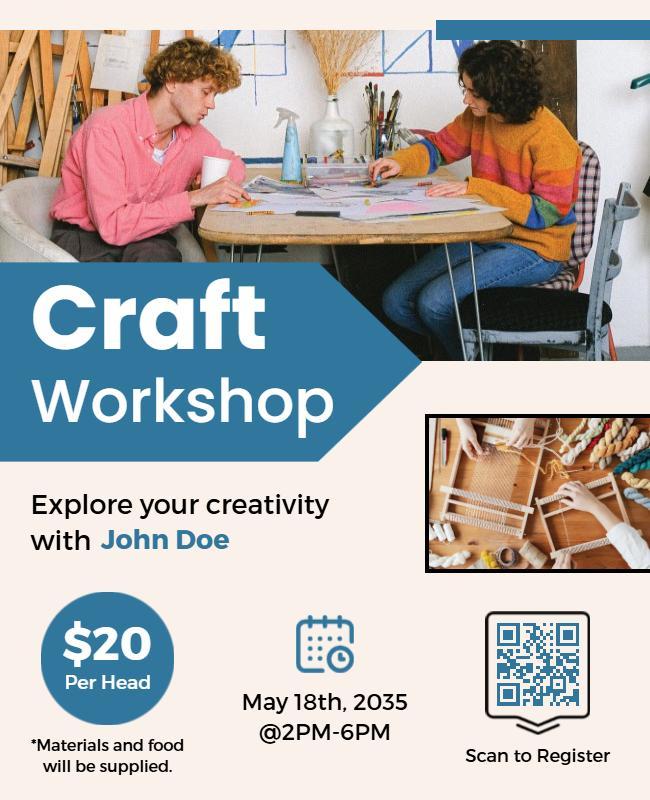 Creative Craft Workshop Event Flyer Template