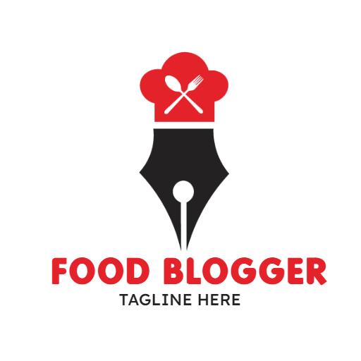 Creative Culinary Writing with Red Chef Hat Logo Template