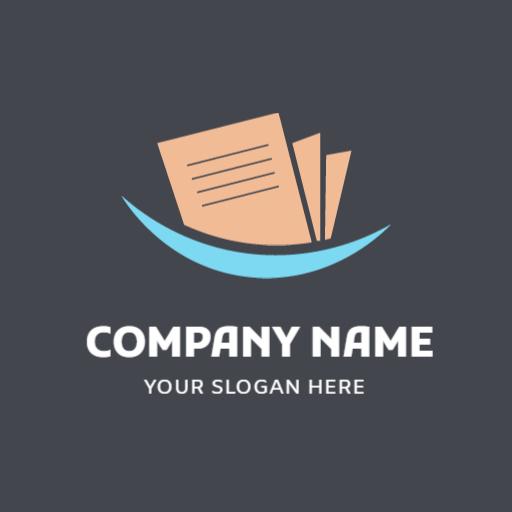 Creative Design Featuring Colorful Papers and Waves Page Logo Template
