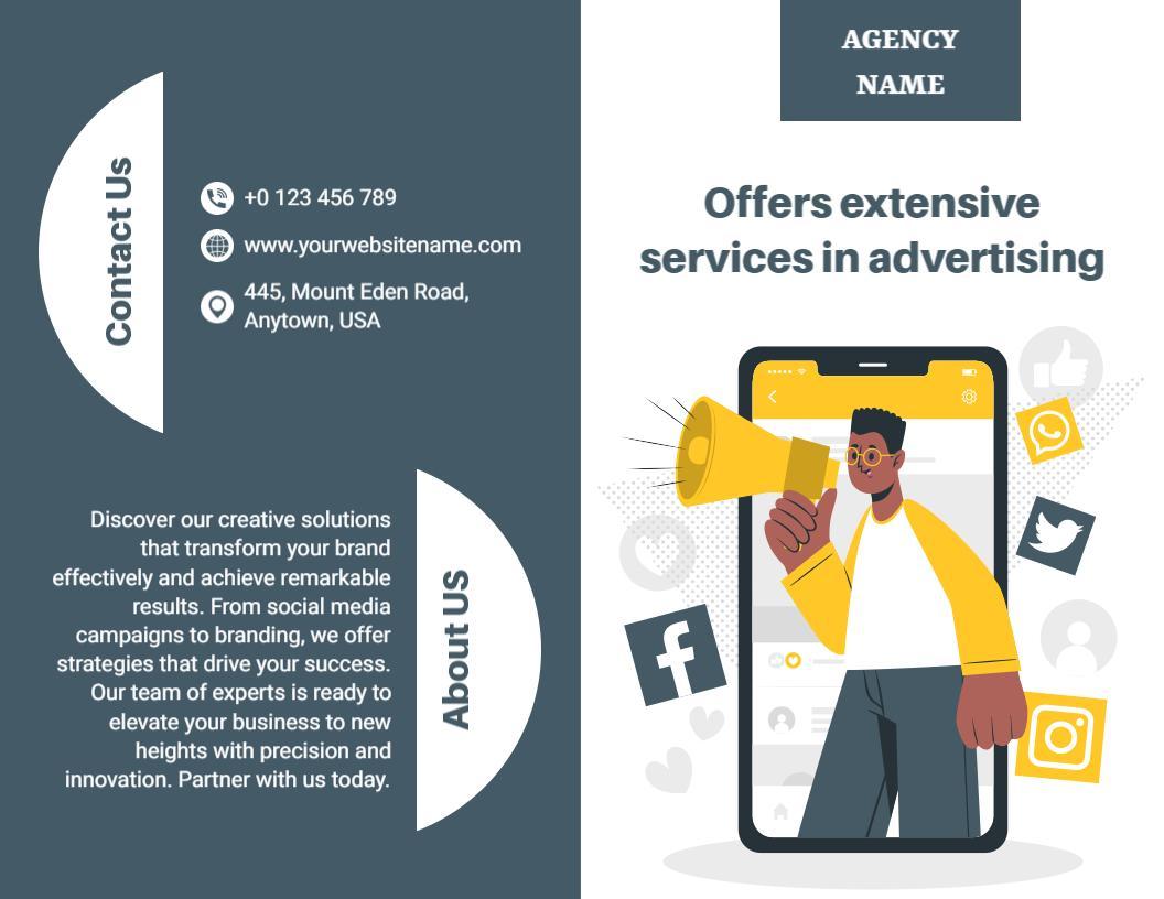 Creative Digital Marketing Advertising Services Brochure Template